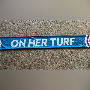 NEW ON HER TURF Womens Scarf ~ Sports Soccer Swim ~ Olympics
